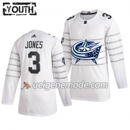 Kinder Columbus Blue Jackets Trikot Seth Jones 3 Weiß Adidas 2020 NHL All-Star Authentic